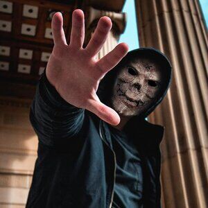 Creepy Full Head Skull Mask Halloween Scary Latex Helmet for Cosplay Party Props